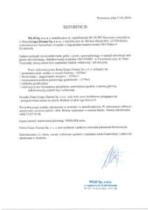 PRACE BUDOWLANE EKO PARK W ŻYRARDOWIE - WLM Sp. z o.o.