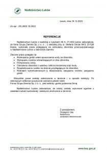 Referencje Lasy Państwowe Łuków