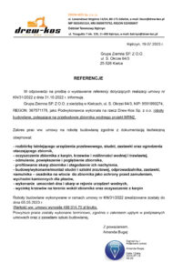 Referencje - Drew-Kos Sp zoo