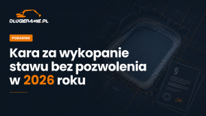Kara za wykopanie stawu bez pozwolenia w 2026 roku – co naprawdę grozi?
